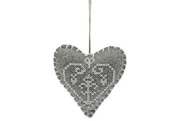 Hanging felt heart grey large - Walton & Co 