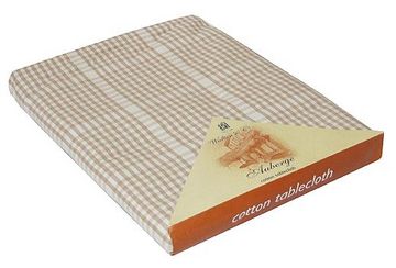 Auberge tablecloth biscuit (172cm dia) - Walton & Co 