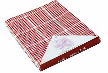 Auberge tablecloth red (172cm dia) - Walton & Co 