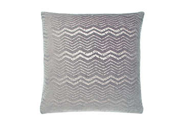 Velvet chevron cushion grey - Walton & Co 