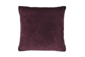 Velvet large cushion aubergine - Walton & Co 