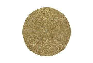 Circular beaded placemat antique gold - Walton & Co 