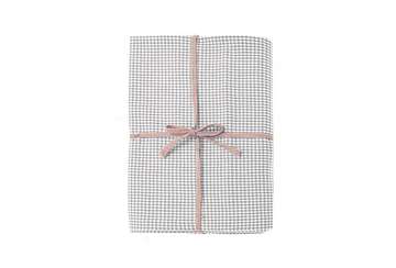 Mini gingham tablecloth dove grey (130x280cm) - Walton & Co 