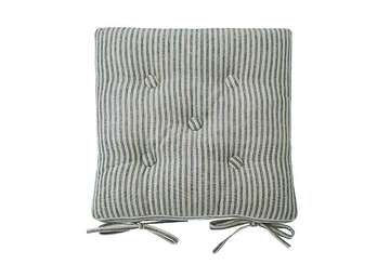 Hampton stripe seat pad with ties - Walton & Co 