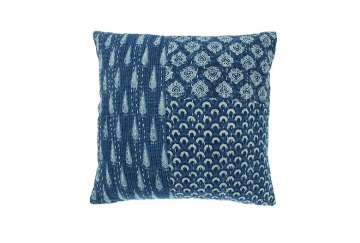 Kantha cushion blue - Walton & Co 