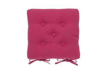 Metro seat pad with ties raspberry - Walton & Co 