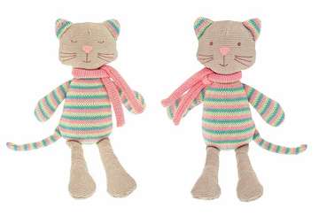 Knitted reversible cat - Cleo - Walton & Co 