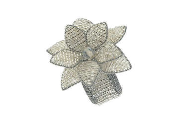 Poinsettia napkin ring silver (set of 4) - Walton & Co 