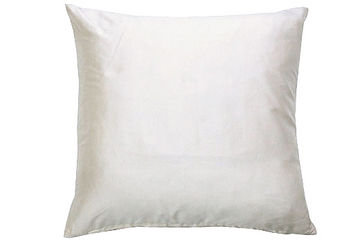 Plain silk cushion cover porcelain - Walton & Co 