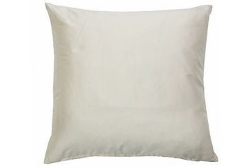 Plain silk cushion cover ivory - Walton & Co 