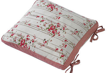 Rose cottage cushion cover & ties - Walton & Co 