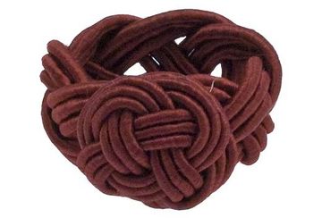 Twisted knot napkin ring red (set of 4) - Walton & Co 