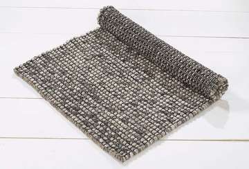 Wool rich rug medium steel - Walton & Co 