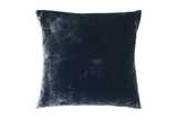Velvet lustre cushion slate blue