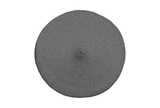 Circular ribbed placemat iron grey