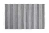Chambray stripe rug medium grey