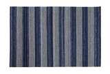 Chambray stripe rug large indigo
