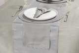 Dupion tablecloth silver (146x230cm)