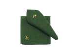Embroidered holly berry napkin green (set of 2)
