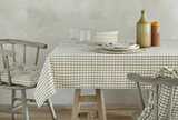 Gingham tablecloth natural (130x180cm)