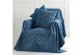 Kantha cushion blue