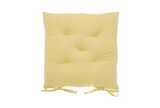 Soft wash seat pad with ties pale yellow