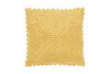 Crochet cushion pale yellow
