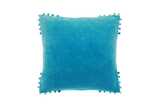 Velvet cushion azure