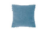 Velvet cushion smoke blue