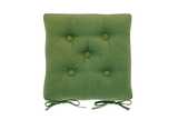 Seat pad with ties olive