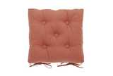 Seat pad with ties terracotta