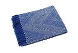 Recycled cotton throw blue