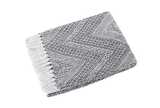 Recycled cotton throw charcoal