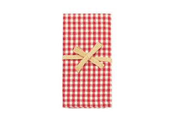 Auberge check napkin red (set of 4) - Walton & Co 