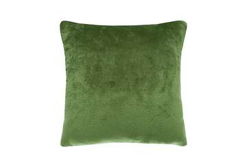 Cashmere touch fleece cushion dark olive - Walton & Co 