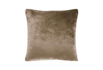 Cashmere touch fleece cushion earth brown - Walton & Co 