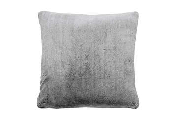 Tipped faux fur cushion charcoal - Walton & Co 