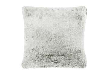 Tipped faux fur cushion moonstone - Walton & Co 