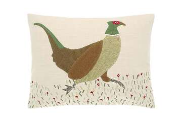 Woodland pheasant cushion - Walton & Co 