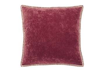 Velvet corduroy cushion plum - Walton & Co 