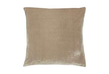 Velvet lustre cushion taupe - Walton & Co 