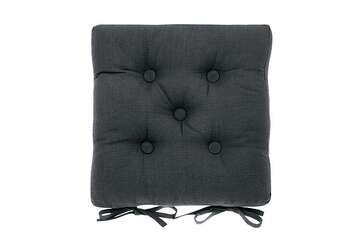 Seat pad with ties iron grey - Walton & Co 