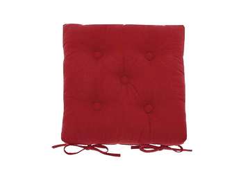 Seat pad with ties florentine red - Walton & Co 