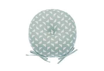Bee round seat pad with ties moss - Walton & Co 
