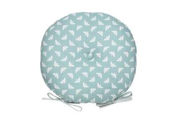 Bee round seat pad with ties opal - Walton & Co 