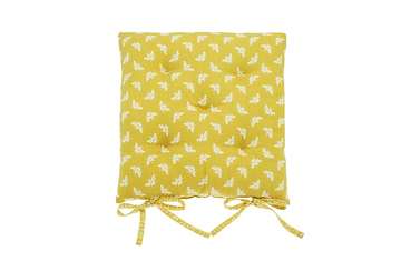 Bee seat pad with ties ochre - Walton & Co 