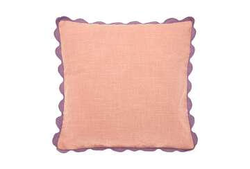 Mia scalloped edge cushion pink - Walton & Co 