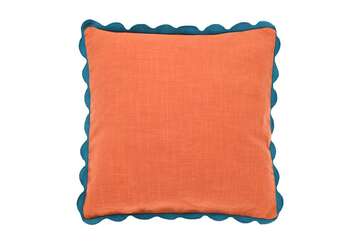 Mia scalloped edge cushion terracotta - Walton & Co 
