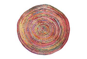 Circular braided chindi and jute rug - Walton & Co 