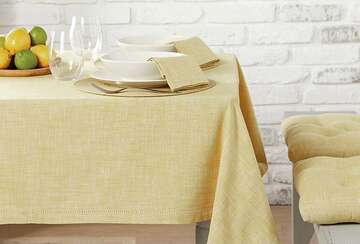 Chambray tablecloth saffron (130x230cm) - Walton & Co 